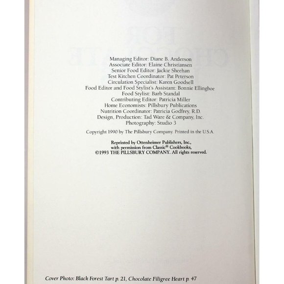 Pillsbury For Chocolate Lovers Rich, Rare and Glorious 1993 Cookbook - Picture 5 of 8